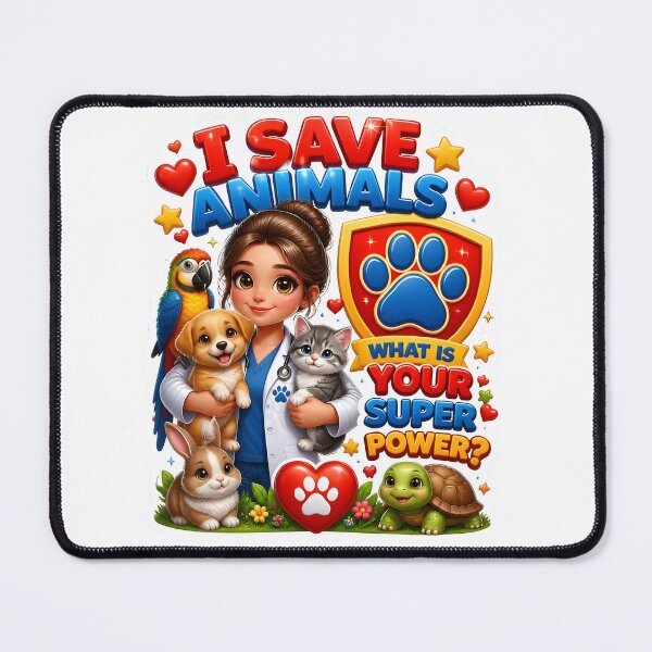 Item preview, I Save Animals What Is Your Super Power? Funny Veterinarian Gift  designed and sold by Bettybee00.