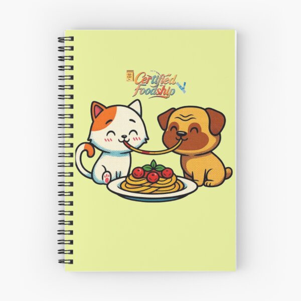 Item preview, Certified Foodship Cute Cat and Dog Spaghetti Date Graphic designed and sold by Miheerala.