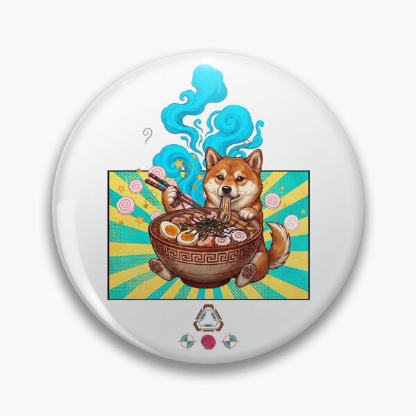 Item preview, Shiba Inu in a Ramen Bowl – Kawaii Noodle Pup Art designed and sold by m-yoga-store.