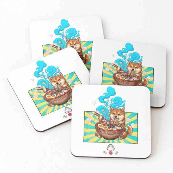 Item preview, Shiba Inu in a Ramen Bowl – Kawaii Noodle Pup Art designed and sold by m-yoga-store.