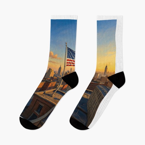 Item preview, Inner City American Flag USA 250 Anniversary designed and sold by Home Decor Art.