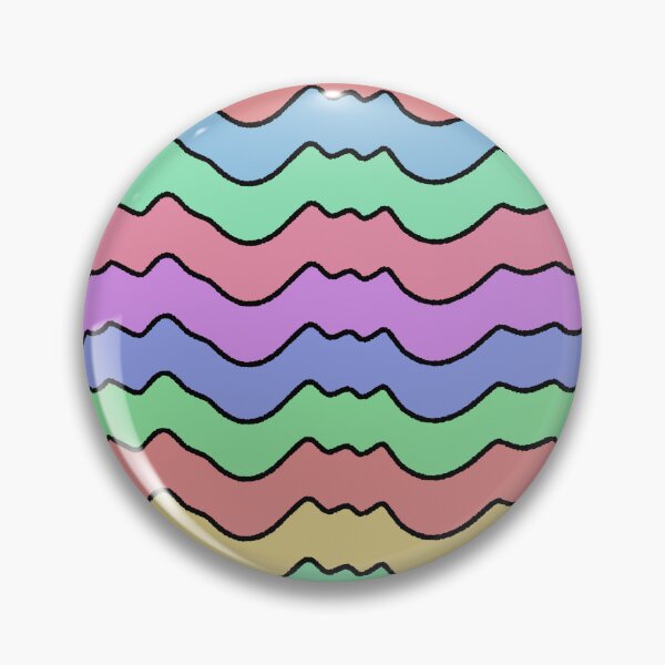 Item preview, Colorful Pastel Wavy Stripes Retro Abstract Pattern designed and sold by ubborn.