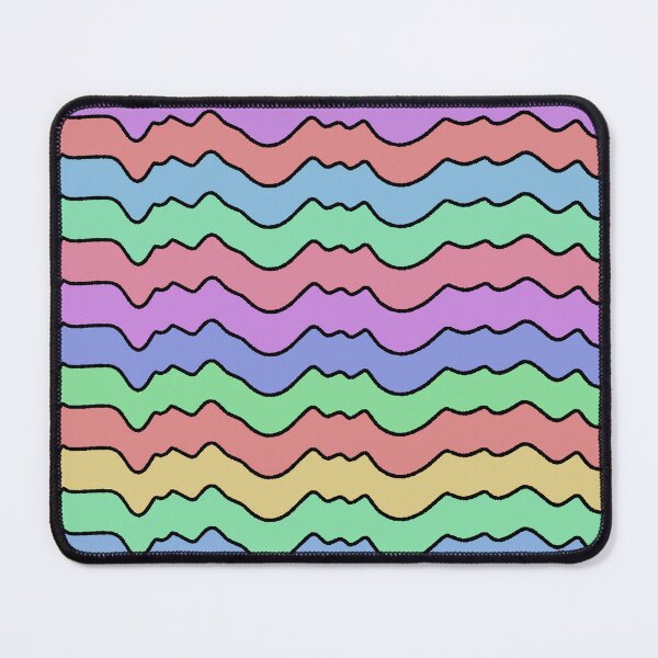 Item preview, Colorful Pastel Wavy Stripes Retro Abstract Pattern designed and sold by ubborn.