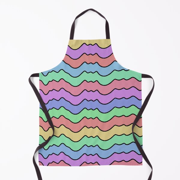 Item preview, Colorful Pastel Wavy Stripes Retro Abstract Pattern designed and sold by ubborn.