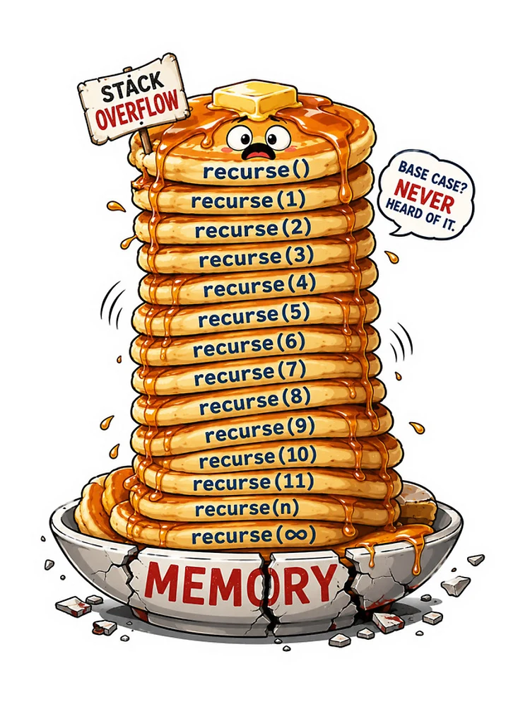 Thumbnail 5 of 5, iPhone Case, Stack Overflow Pancakes – Recursive Programmer designed and sold by InkPixell.