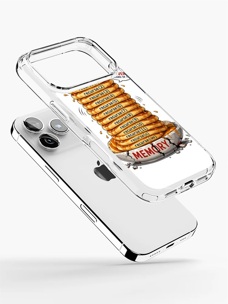 Thumbnail 2 of 5, iPhone Case, Stack Overflow Pancakes – Recursive Programmer designed and sold by InkPixell.