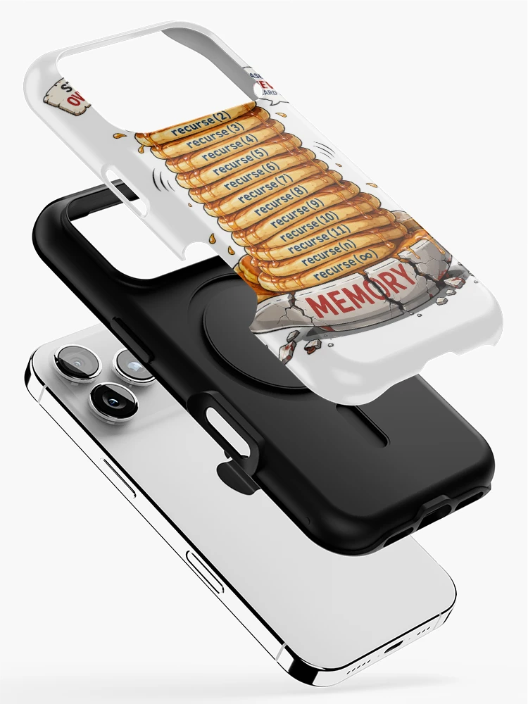 Thumbnail 2 of 4, iPhone Case, Stack Overflow Pancakes – Recursive Programmer designed and sold by InkPixell.