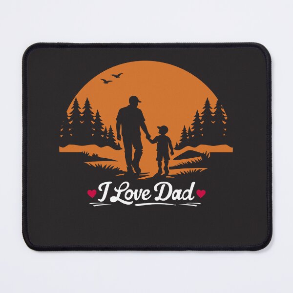 Item preview, I Love Dad – Retro Sunset Silhouette Poster designed and sold by AtonuHaque.