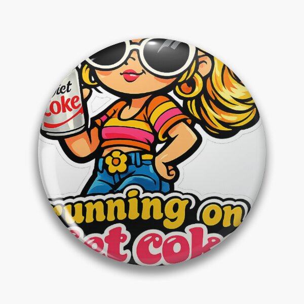 Item preview, Running on Diet Coke Funny Vintage Sticker designed and sold by RedRubyBubble.