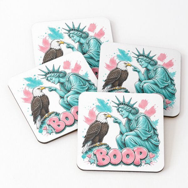 Item preview, Liberty Boop - Statue of Liberty Booping a Bald Eagle designed and sold by Channel1Design.
