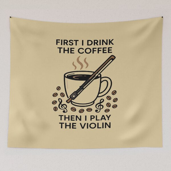 Item preview, First I Drink The Coffee Then I Play – Cafe Culture Aesthetic designed and sold by Art-Arcade6.