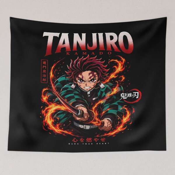 Item preview, Tanjiro Kamado- Burning Heart -Epic Aesthetic Design designed and sold by Trinidesigns123.