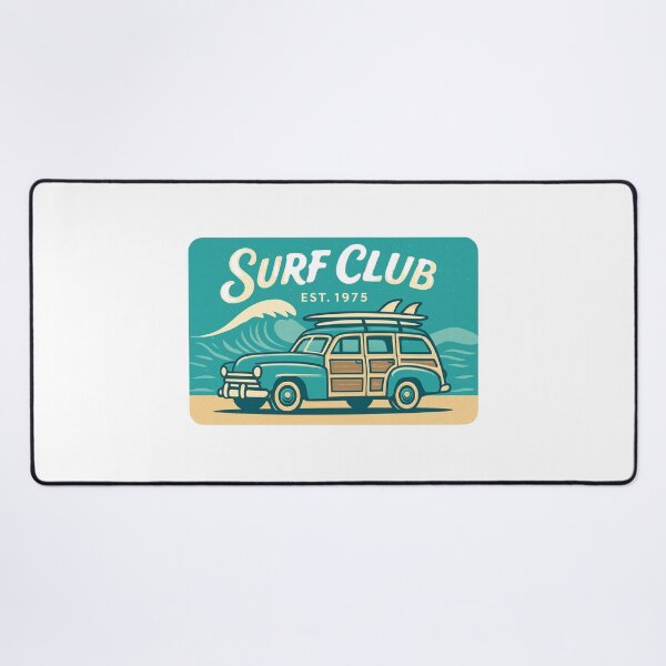 Item preview, Retro Surf Club Vintage Woody Wagon designed and sold by CREATIVO STUDIO.