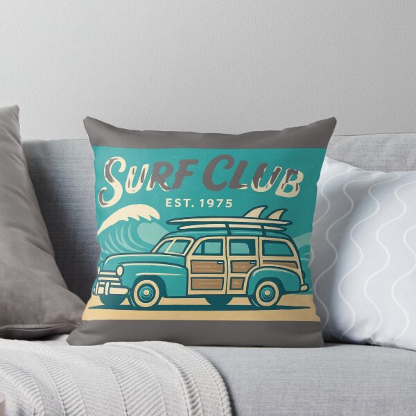 Item preview, Retro Surf Club Vintage Woody Wagon designed and sold by CREATIVO STUDIO.