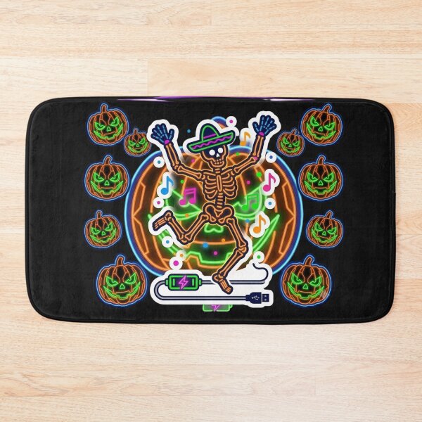 Item preview, Cyberpunk Neon Skull with Headphones - Glowing Gamer Grim Reaper Halloween Sticker designed and sold by alalame.