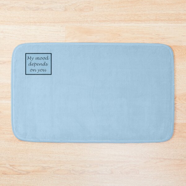 Item preview, The inscription "My mood depends on you" in a frame on a light blue background designed and sold by Cherevan.