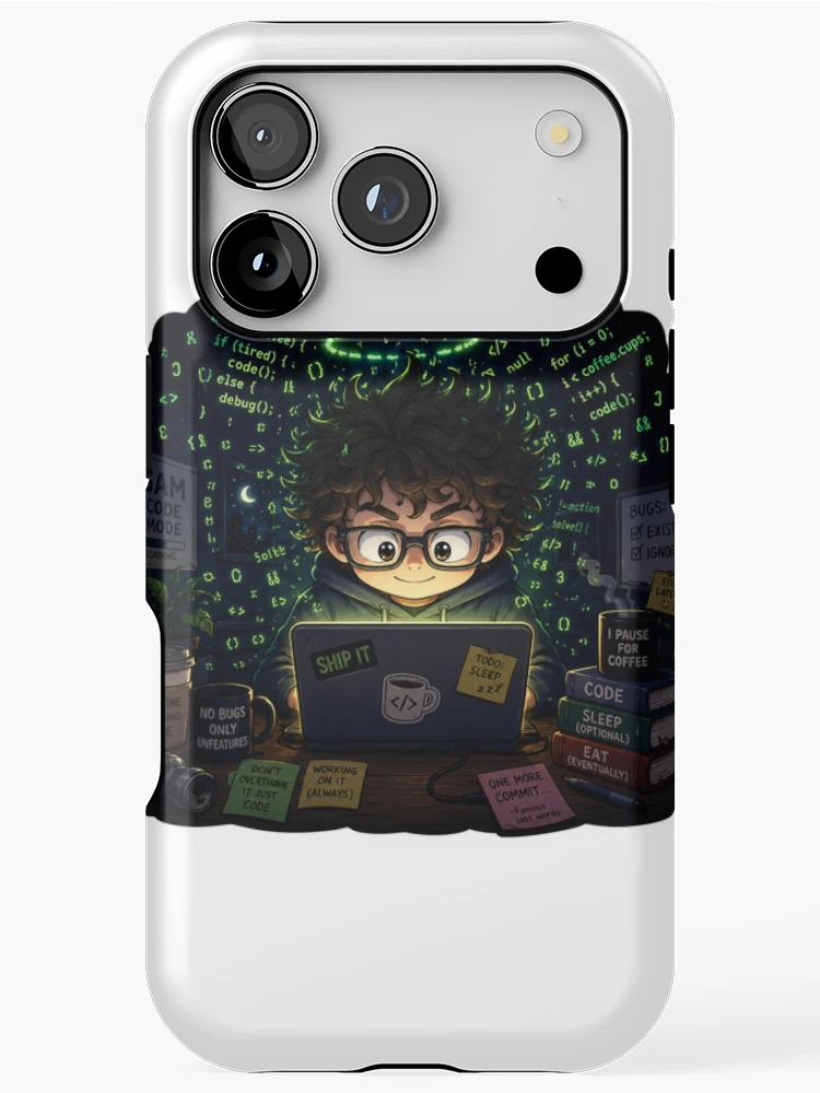 Thumbnail 1 of 4, iPhone Case, Coding Mode designed and sold by InkPixell.