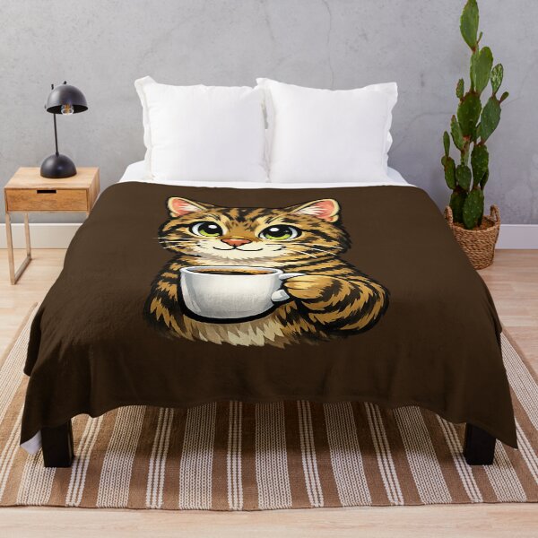 Item preview, Cat Holding a Coffee designed and sold by odkocreative.