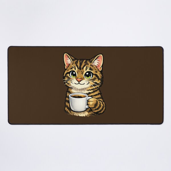 Item preview, Cat Holding a Coffee designed and sold by odkocreative.