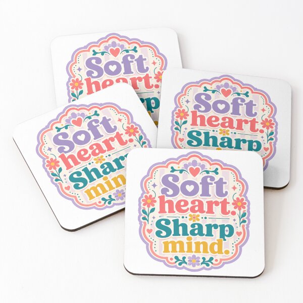 Item preview, Soft Heart Sharp Mind Colourful Quote designed and sold by DivineMelle.