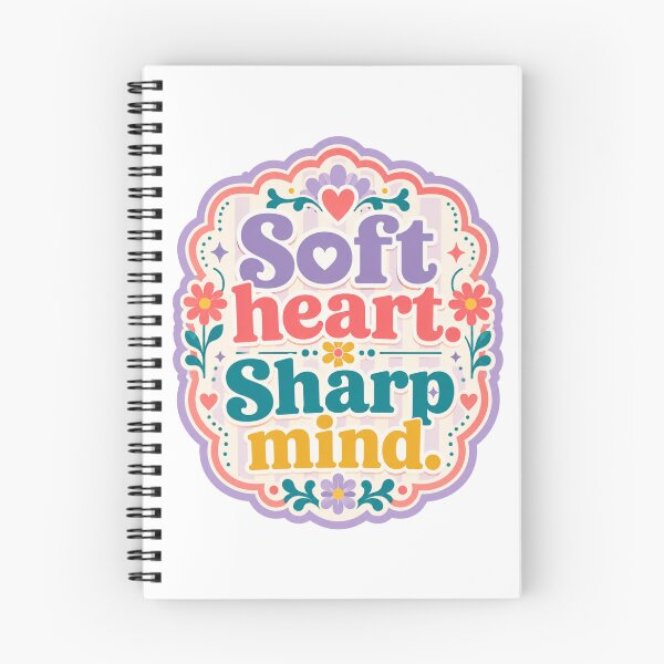 Item preview, Soft Heart Sharp Mind Colourful Quote designed and sold by DivineMelle.