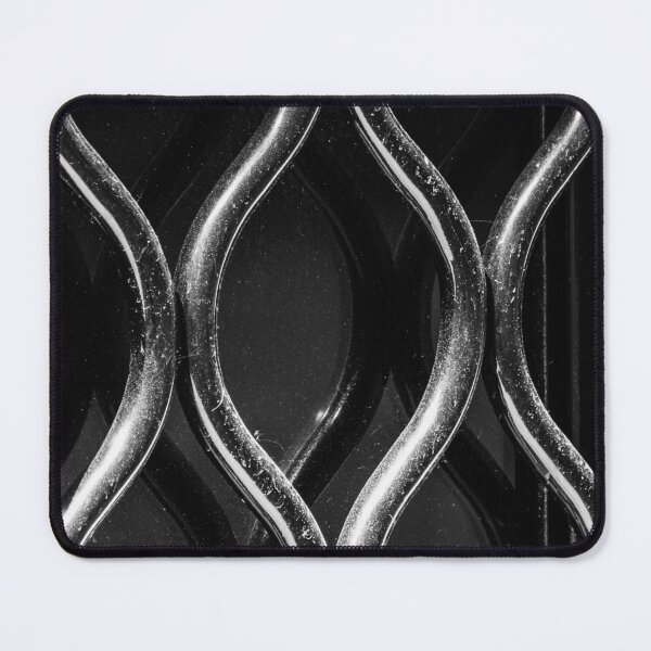 Item preview, Abstract Black and White Metal Gate Pattern With Wavy Bars and Reflective Texture designed and sold by Nmallia.