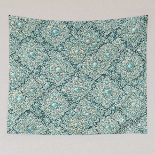 Item preview, Gemstone light blue Mandala Pattern Series  designed and sold by ElexisND.