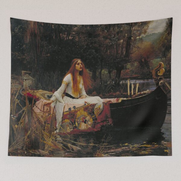 Item preview, The Lady Of Shallot by Waterhouse - Pre Raphaelite Fantasy Boat Painting for Gothic Art Lovers designed and sold by RickE.