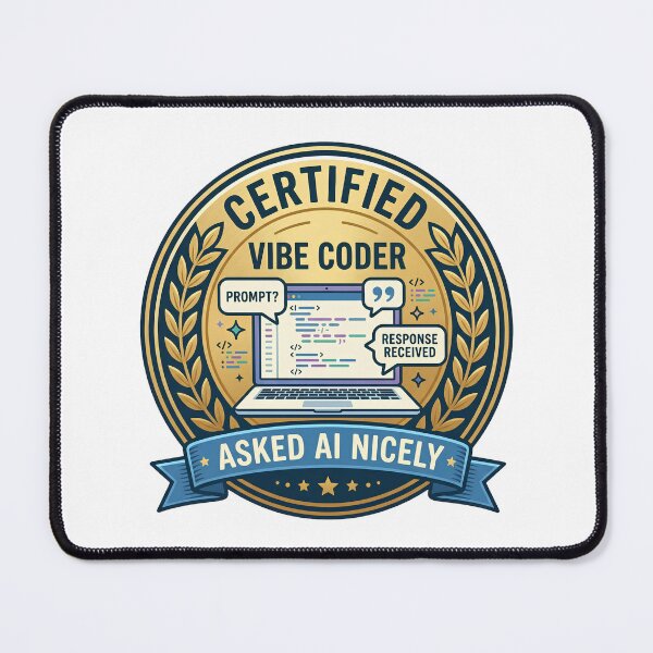 Aperçu de l'œuvre Certifié The Vibe Code créée et vendue par mancikart.