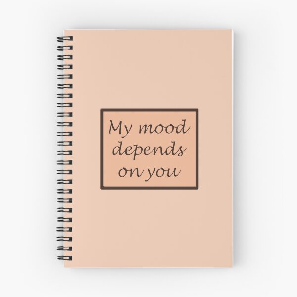 Item preview, The inscription "My mood depends on you" in a frame on a light brown background designed and sold by Cherevan.
