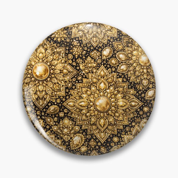 Item preview, gold Gemstone Mandala Pattern Series  designed and sold by Dreamweaver Mandalas.