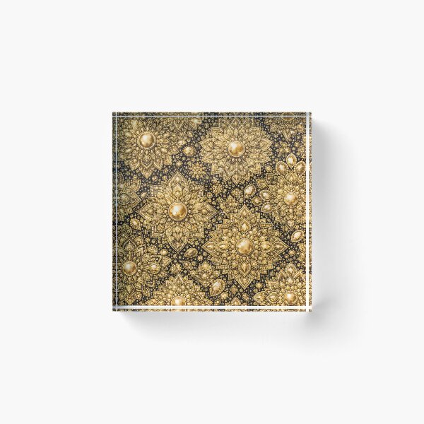 Item preview, gold Gemstone Mandala Pattern Series  designed and sold by ElexisND.