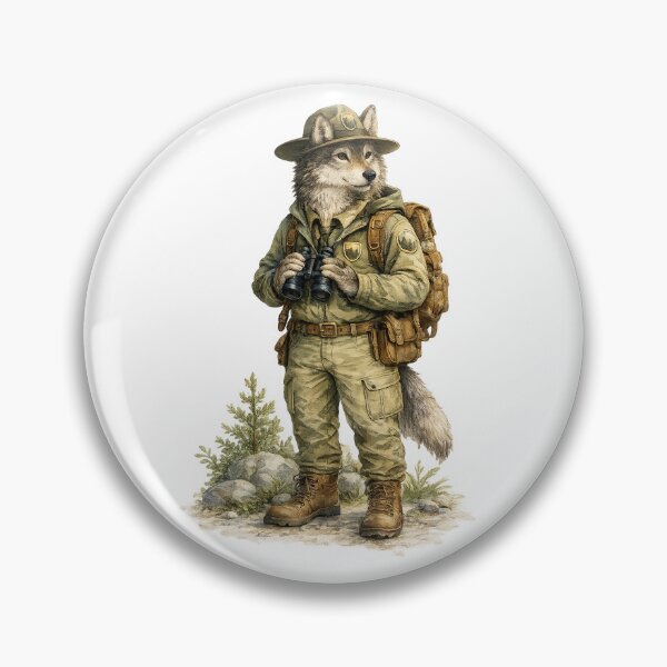 Item preview, Wolf Park Ranger with Binoculars designed and sold by photoparadise22.