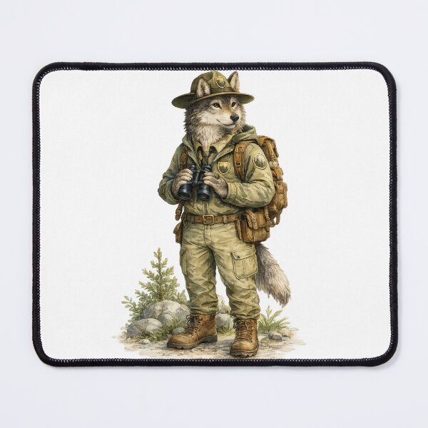 Item preview, Wolf Park Ranger with Binoculars designed and sold by photoparadise22.