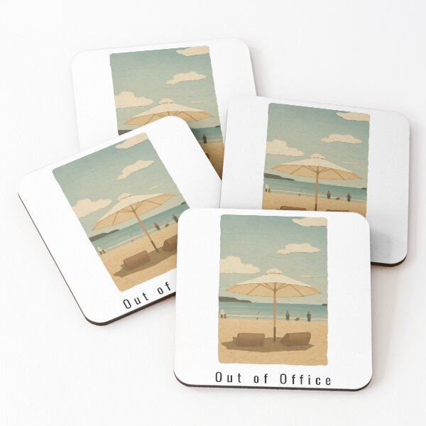 Item preview, Vintage Beach Out of Office Illustration designed and sold by Soul-Lee.