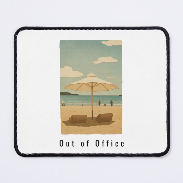 Item preview, Vintage Beach Out of Office Illustration designed and sold by Soul-Lee.