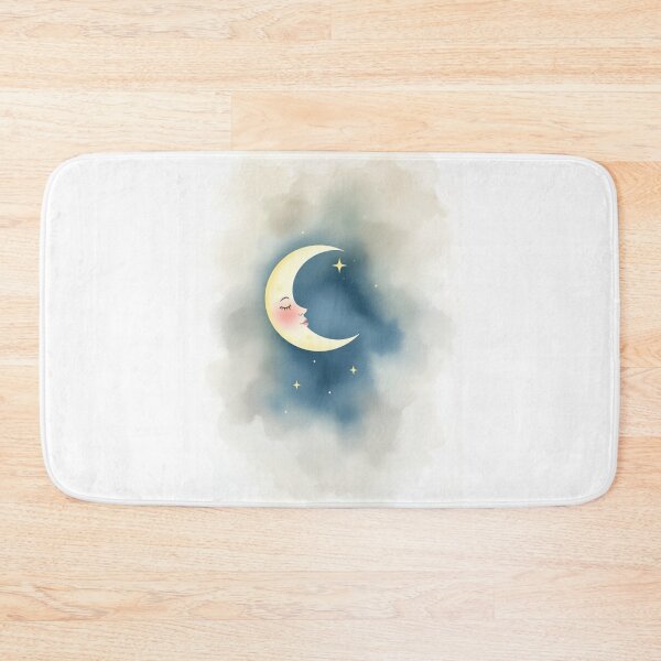 Item preview, Watercolor Celestial Sleeping Moon Nursery Decor designed and sold by Vida e Arte.