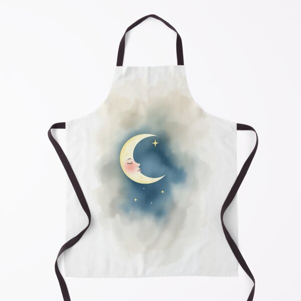 Item preview, Watercolor Celestial Sleeping Moon Nursery Decor designed and sold by Vida e Arte.