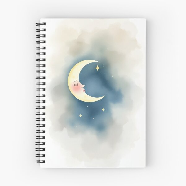 Item preview, Watercolor Celestial Sleeping Moon Nursery Decor designed and sold by Vida e Arte.