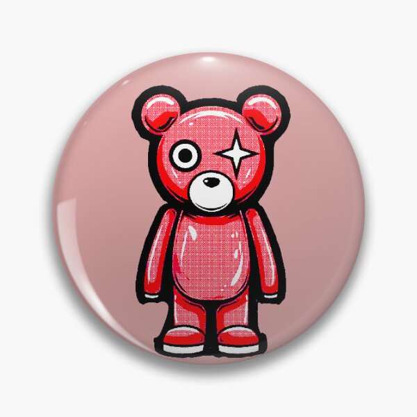 Item preview, Kawaii Bear Pink Graffiti Vinyl Toy Streetwear Drip Art designed and sold by AstronautMerch.