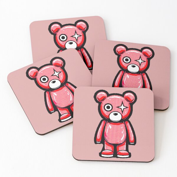 Item preview, Kawaii Bear Pink Graffiti Vinyl Toy Streetwear Drip Art designed and sold by AstronautMerch.