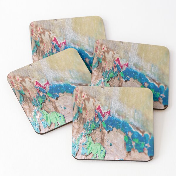 Item preview, Peeling Paint And Weathered Wood Texture With Colorful Flaking Layers And Rustic Abstract Surface designed and sold by Nmallia.