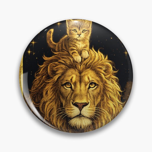 Item preview, Kraft Tarot Card with Kitten and Lion – Golden Vintage designed and sold by thirtyonestars.