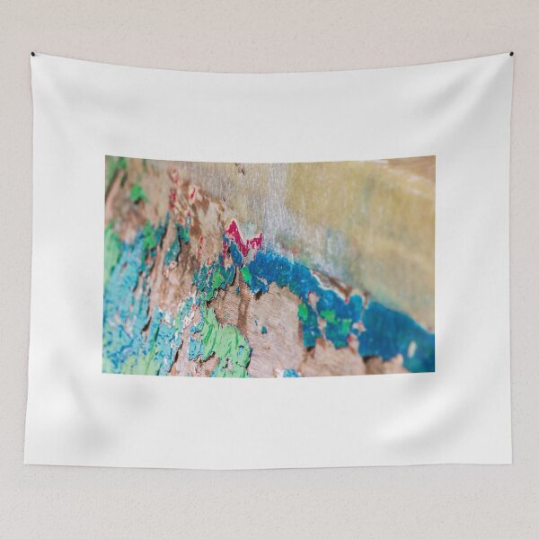 Item preview, Peeling Paint And Weathered Wood Texture With Colorful Flaking Layers And Rustic Abstract Surface designed and sold by Nmallia.