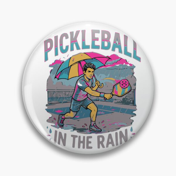 Item preview, Pickleball In The Rain | Dedicated Player Colorful Graphic Design designed and sold by Jen.Lou.