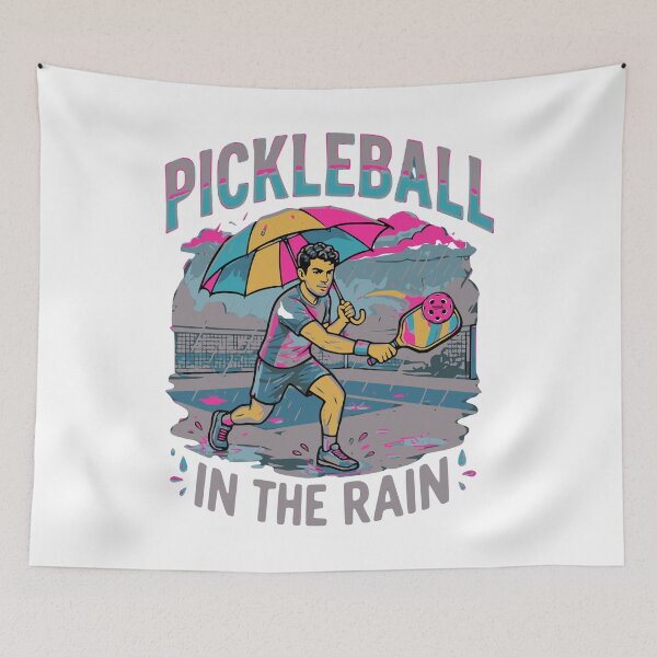 Item preview, Pickleball In The Rain | Dedicated Player Colorful Graphic Design designed and sold by Jen.Lou.