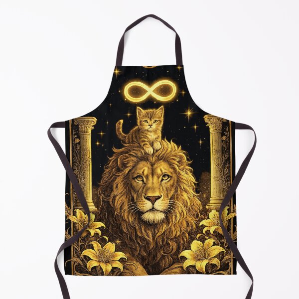 Item preview, Kraft Tarot Card with Kitten and Lion – Golden Vintage designed and sold by thirtyonestars.