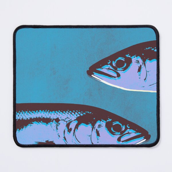 Item preview, Blue Pop Art Fish Andy Warhol Style Print designed and sold by ericcasar.