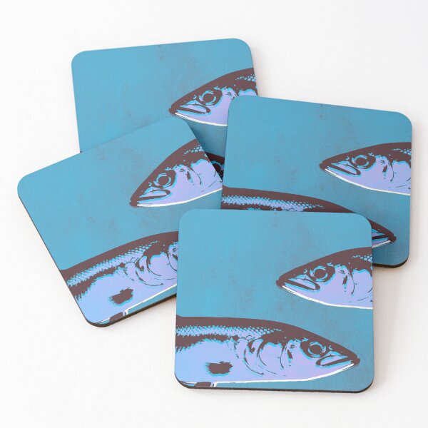 Item preview, Blue Pop Art Fish Andy Warhol Style Print designed and sold by ericcasar.