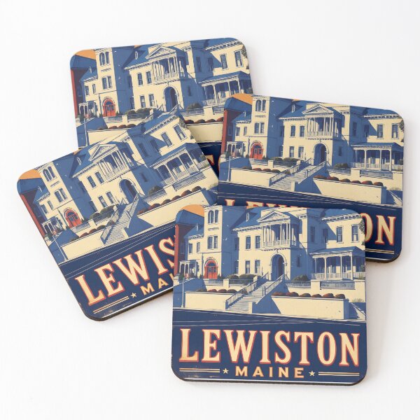Item preview, Lewiston Maine 1950s USA Vintage Travel Tourism designed and sold by TravelersGems.